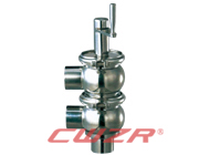Sanitary Manual-operate cut-off/reversal valve